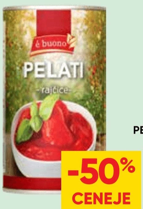 Pelati É Buono 400 g Akcija v trgovini Tuš