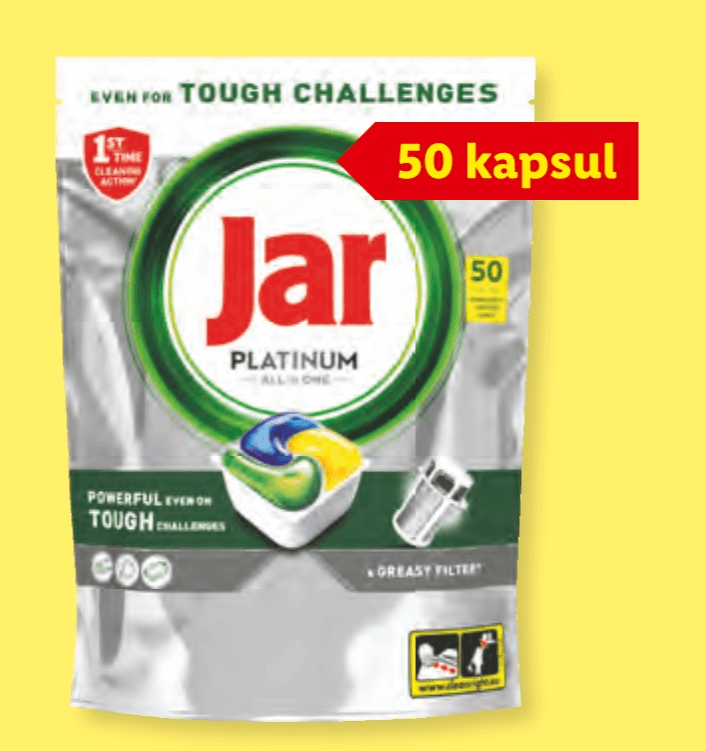 JAR Platinum kapsule za pomivalni stroj 50 kapsul - Akcija v trgovini Lidl