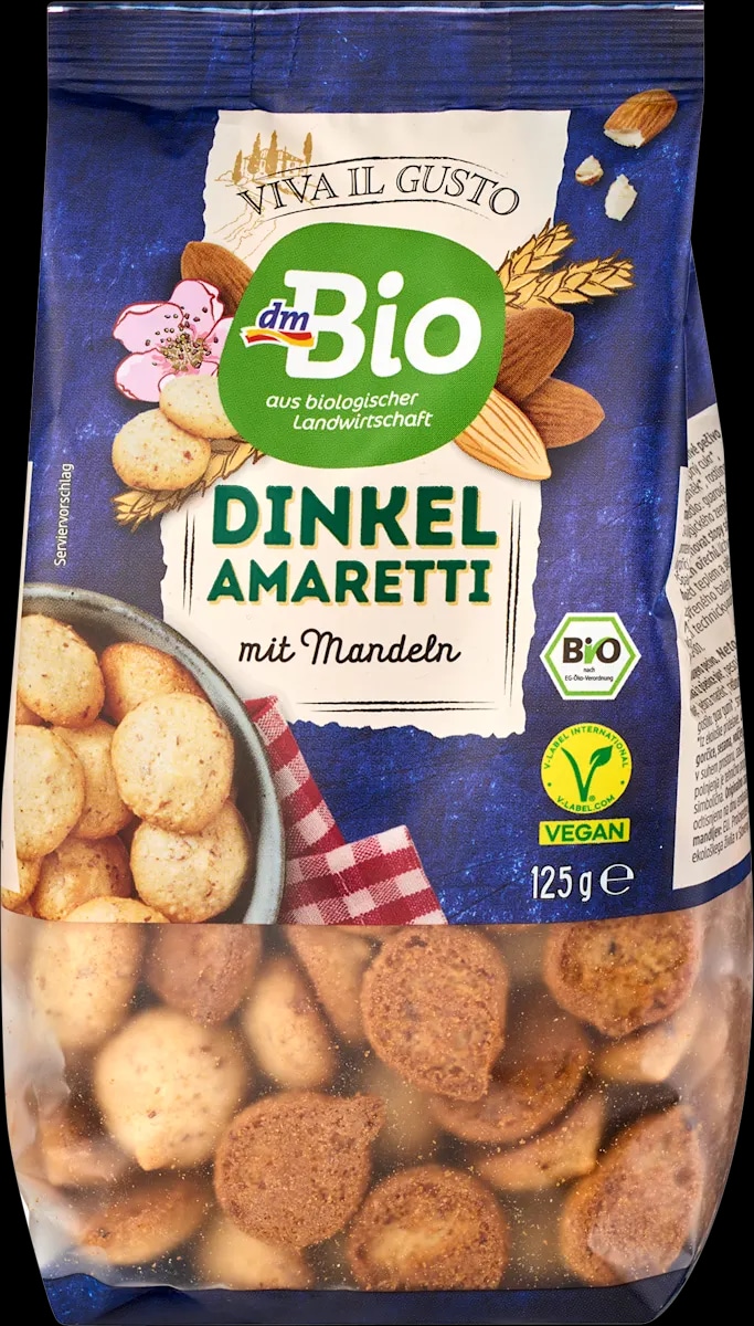 dmBio Amaretti mandljevi piškoti 125 g Akcija v trgovini Dm