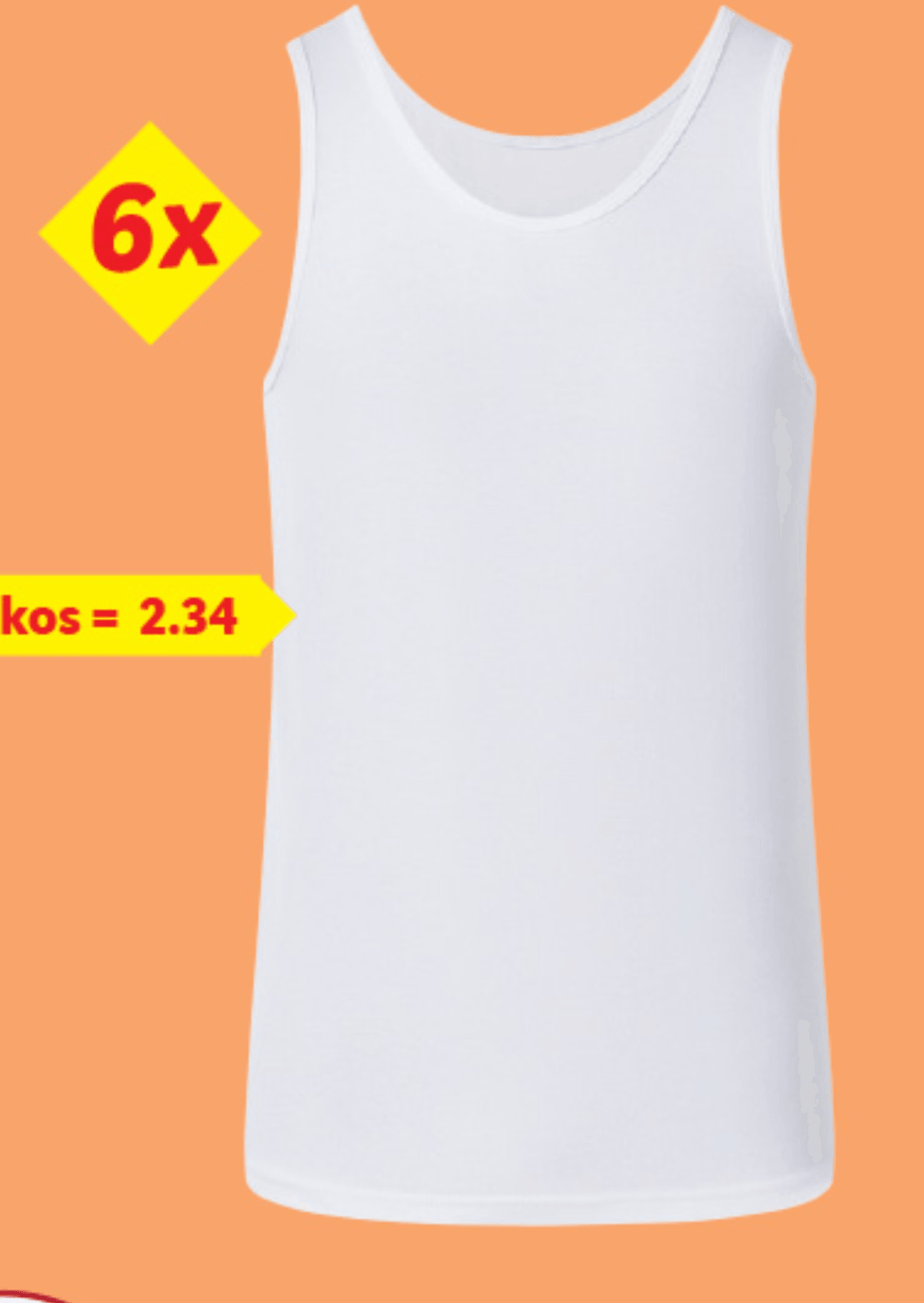 Esmara Men Moška spodnja majica 6 kosov - Akcija v trgovini Lidl