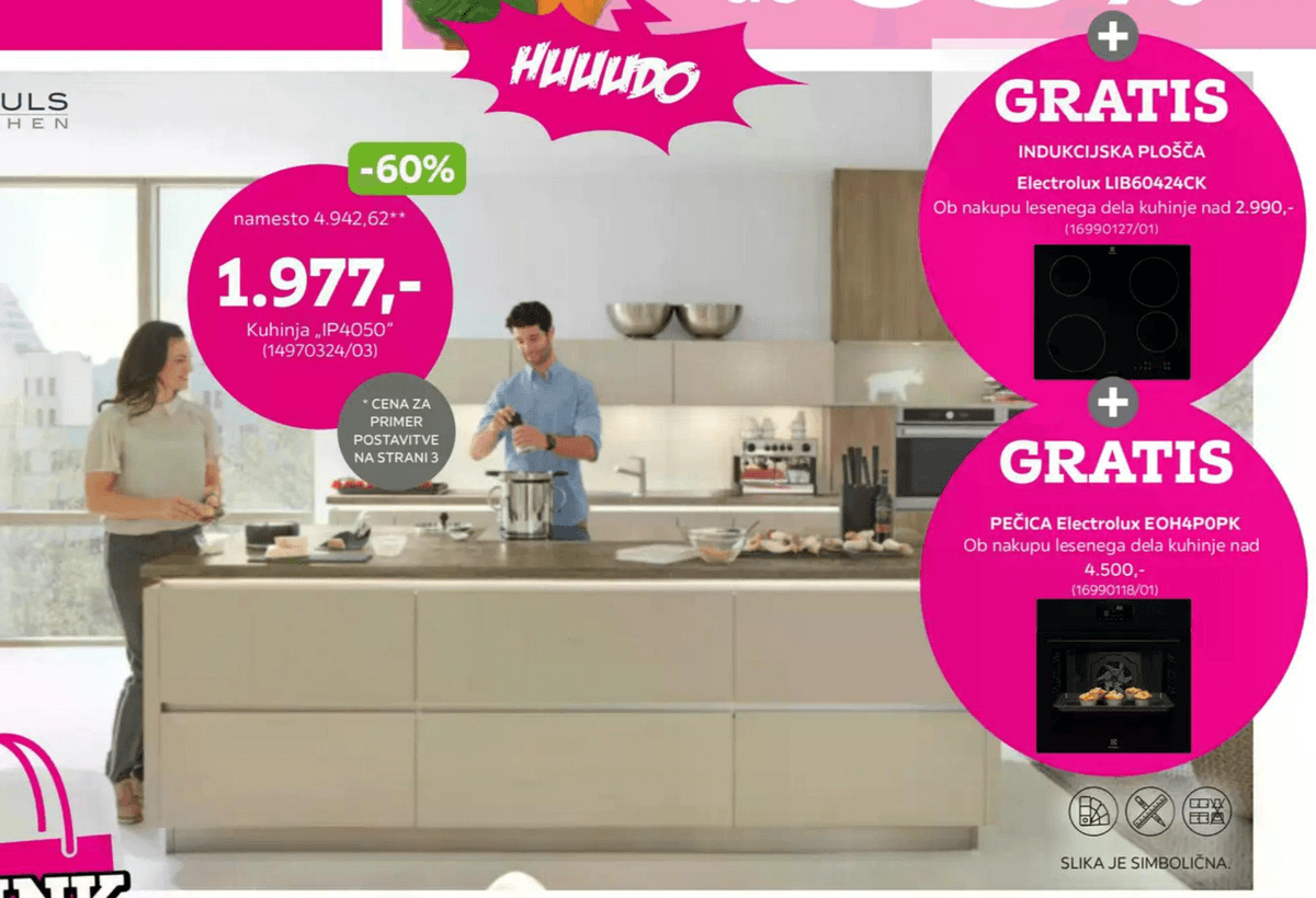 Impuls Küchen kuhinja IP4050 Akcija v trgovini Mömax