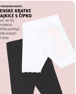 Ženske kratke pajkice s čipko