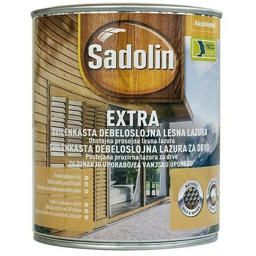 Sadolin Extra debeloslojna lazura za les 750 ml Akcija v trgovini Bauhaus