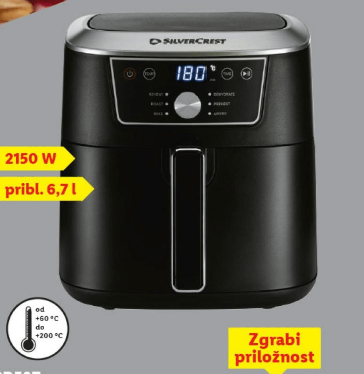 SILVERCREST Cvrtnik na vroči zrak - Akcija v trgovini Lidl