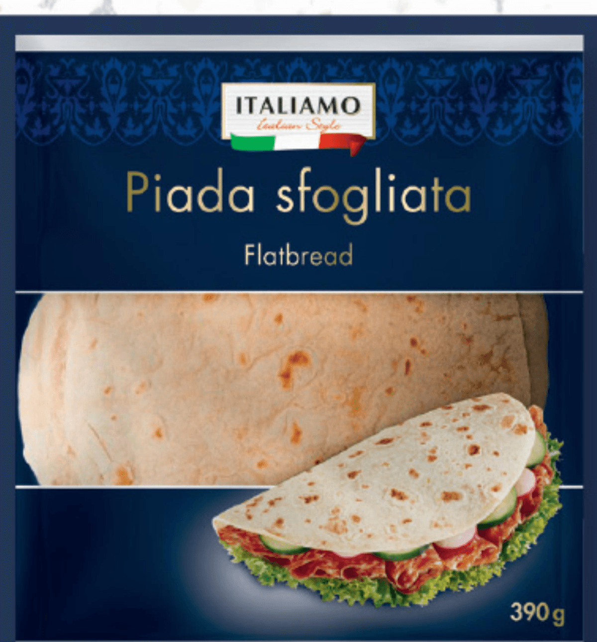 Italiamo Piada sfogliata 390 g Akcija v trgovini Lidl