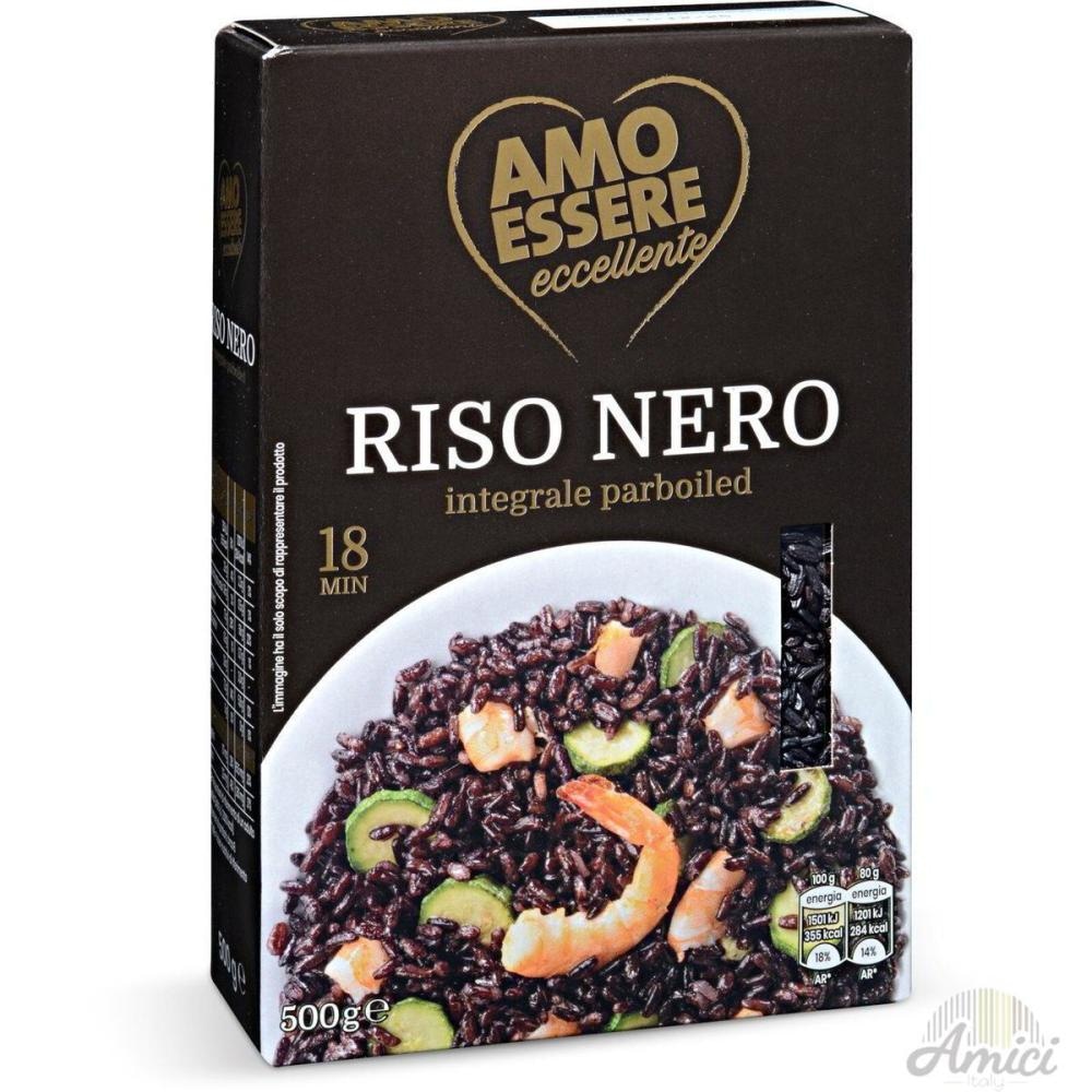 Polnozrnati črni riž parboiled 500 g AMO ESSERE - Akcija v trgovini Eurospin
