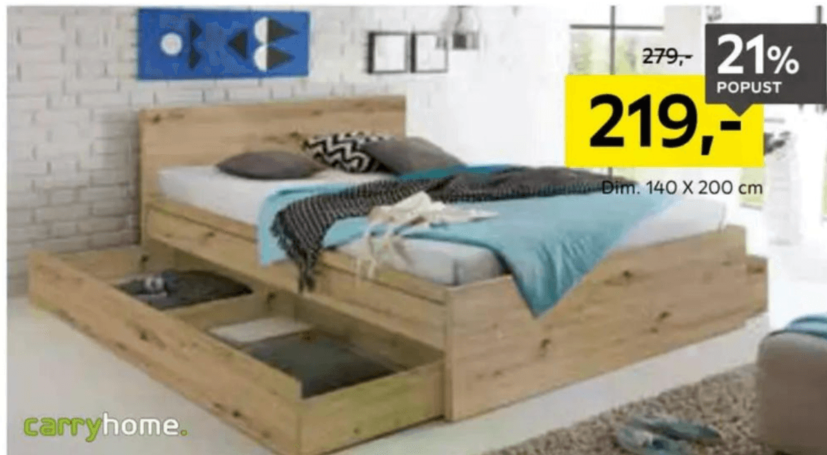 Carryhome Postelja dim. 140 X 200 cm - Akcija v trgovini Lesnina