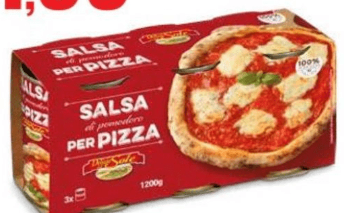 Paradižnikova omaka za pico 3 x 400 g Delizie Sole - Akcija v trgovini Eurospin
