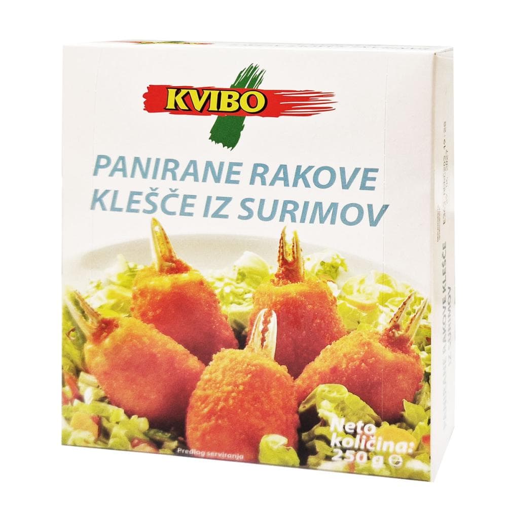 Panirane rakove klešče iz surimov 250 g Kvibo Akcija v trgovini Tuš