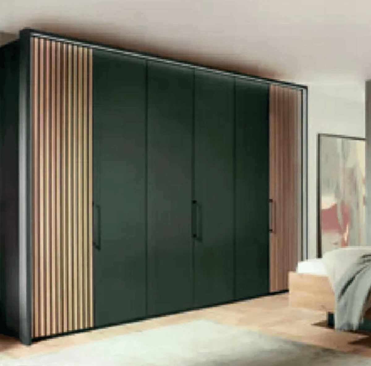 Omara grafit/Bianco hrast 250x216x58 cm Akcija v trgovini Rutar