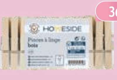 Lesene ščipalke za perilo 36/1 Homeside Akcija v trgovini E.Leclerc