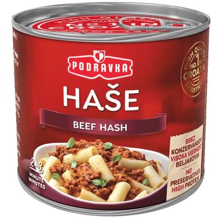 Goveji haše Podravka 200 g Akcija v trgovini Tuš
