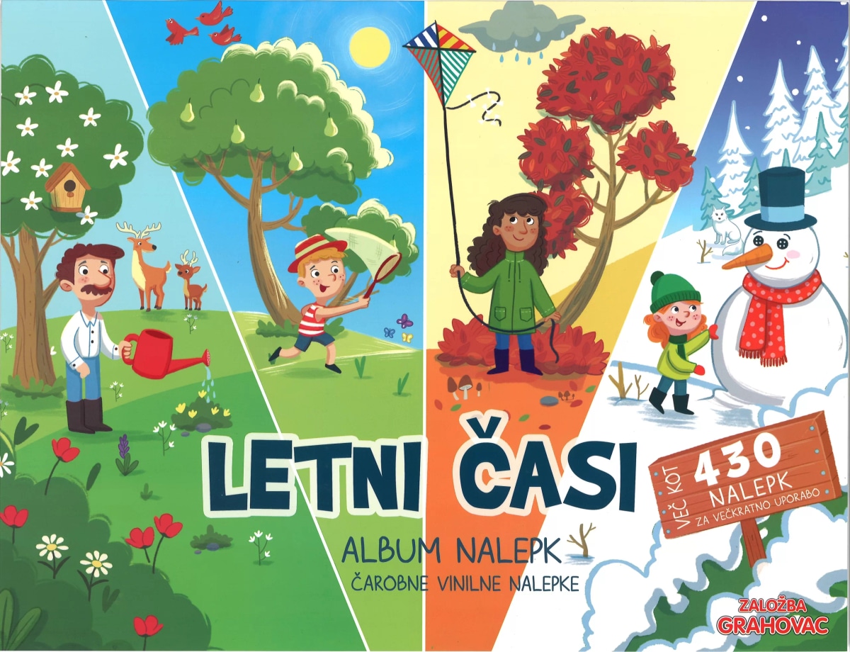 Letni časi 430 nalepk - Akcija v trgovini Lidl