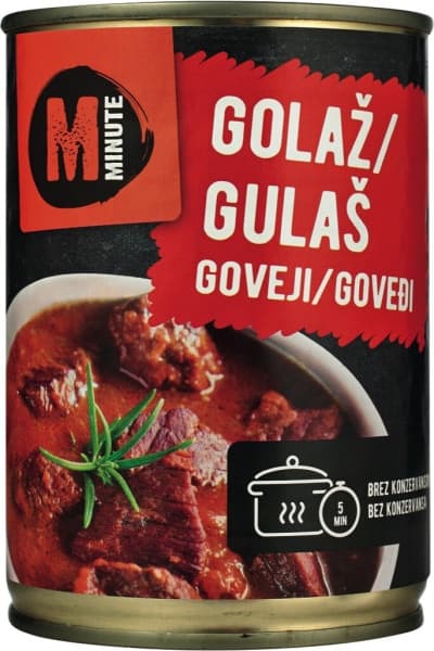 Goveji golaž Minute Mercator 400 g Akcija v trgovini Mercator