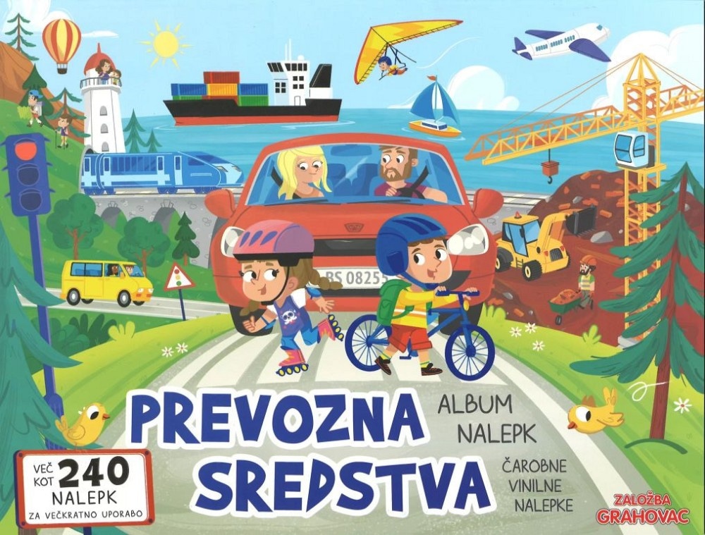 Prevozna sredstva 240 nalepk - Akcija v trgovini Lidl