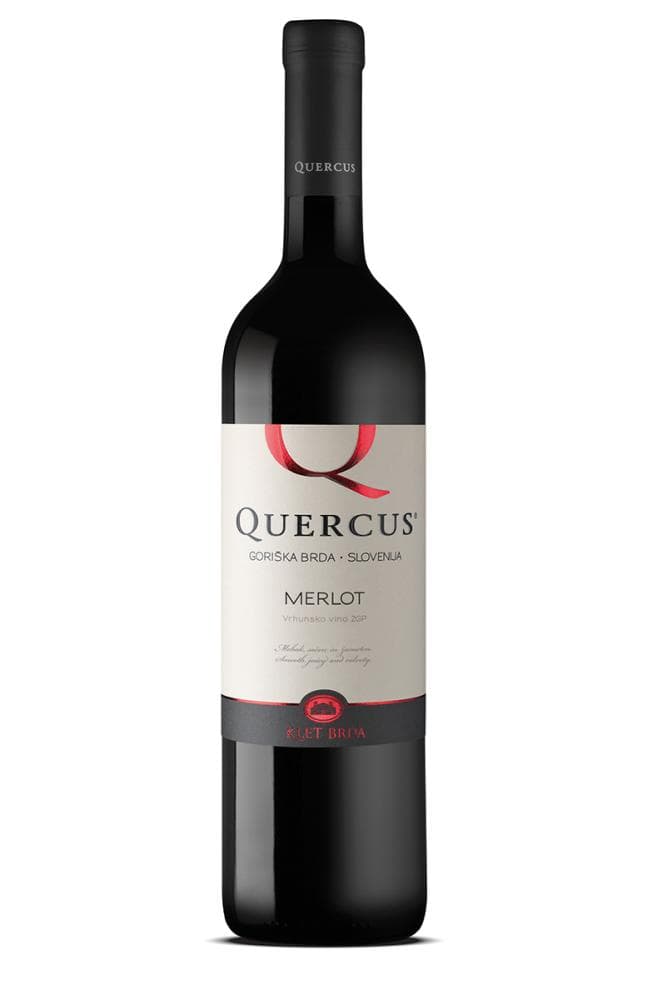 Vrhunsko vino ZGP modri pinot ali merlot Quercus "Klet Brda" 0,75 l Akcija v trgovini E.Leclerc