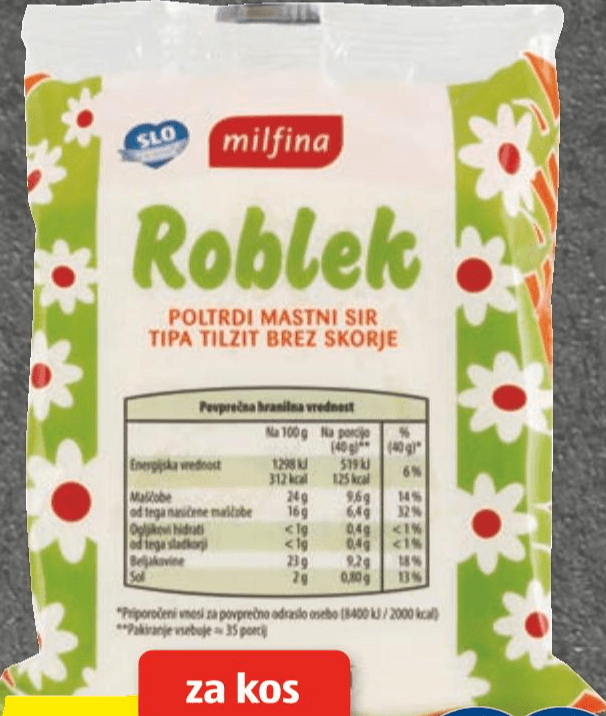 Sir Roblek 300 g MILFINA Akcija v trgovini Hofer