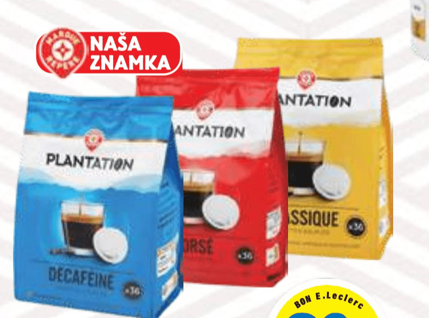 Kavne blazinice Plantation 250 g Akcija v trgovini E.Leclerc