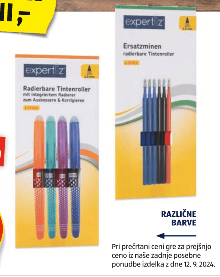 Expertiz Pisala/Nadomestna črnila - Akcija v trgovini Hofer