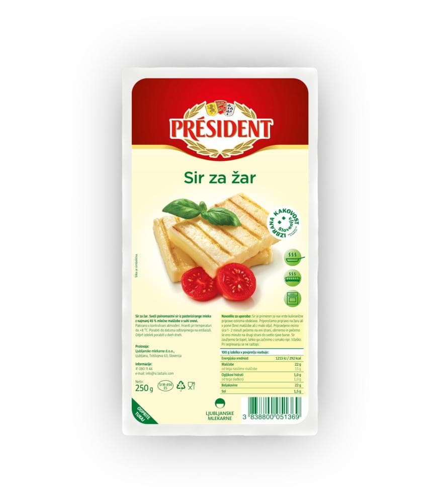 Président sir za žar 250 g Akcija v trgovini Lidl