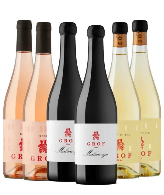 GROF beli pinot 0,75 L - Akcija v trgovini Kompas Shop