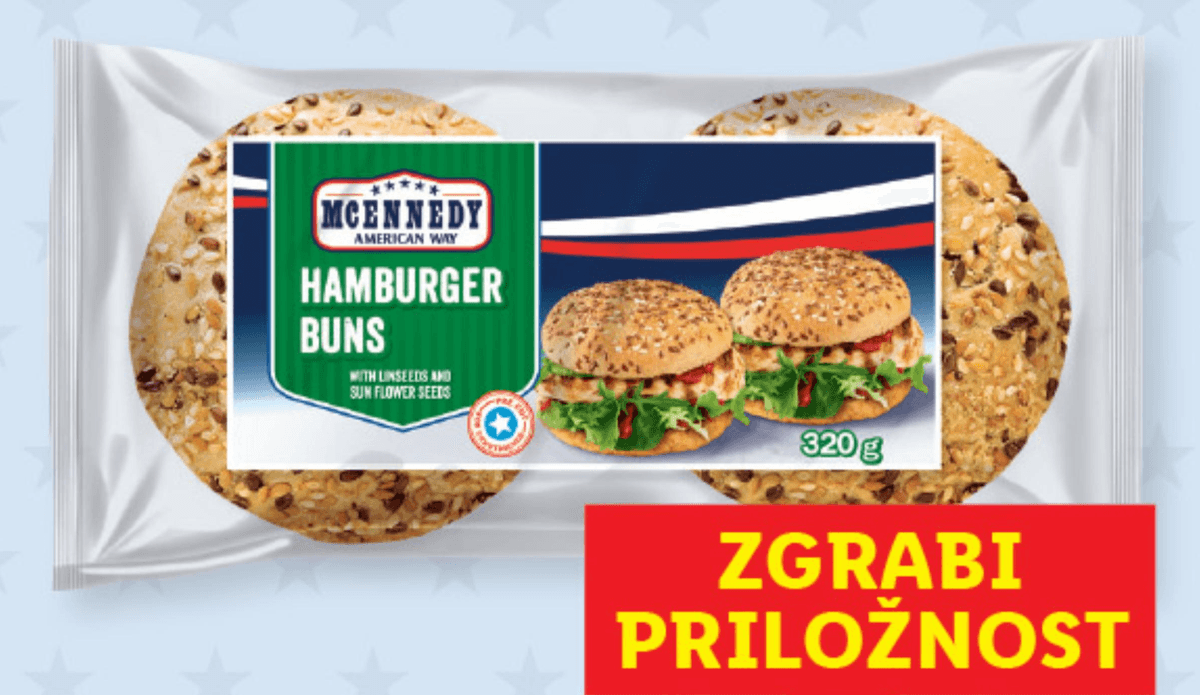 Mcennedy bombete za hamburgerje 320 g Akcija v trgovini Lidl