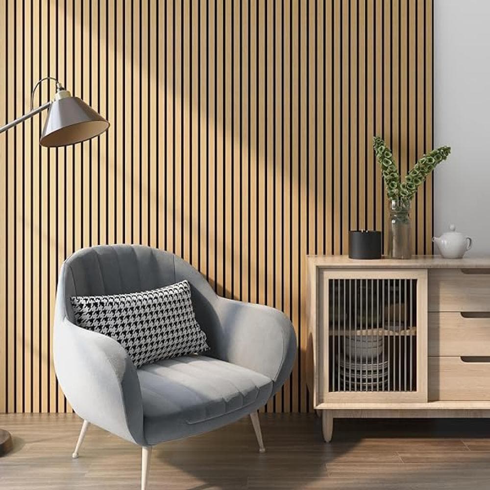 Akustični paneli PET + MDF Hrast natur furnir FRWA071 555201 572,5 x 19 x 2.400 mm Akcija v trgovini Jager