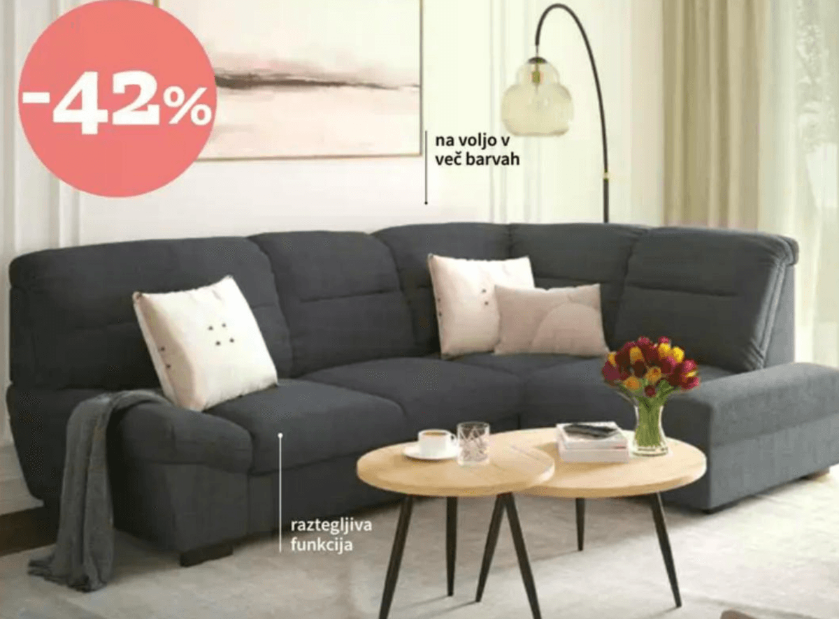 MALTA kotna sedežna garnitura - Akcija v trgovini Prima