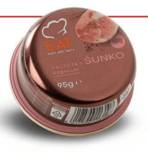 Eat Pašteta s šunko Premium 95 g - Akcija v trgovini Eurospin