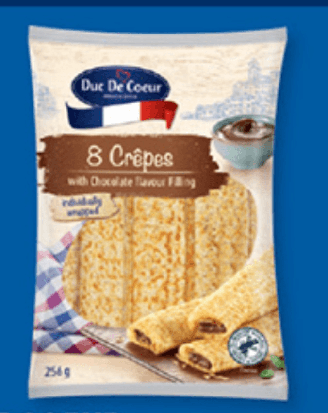 Duc De Coeur palačinke s čokoladno kremo 256 g Akcija v trgovini Lidl