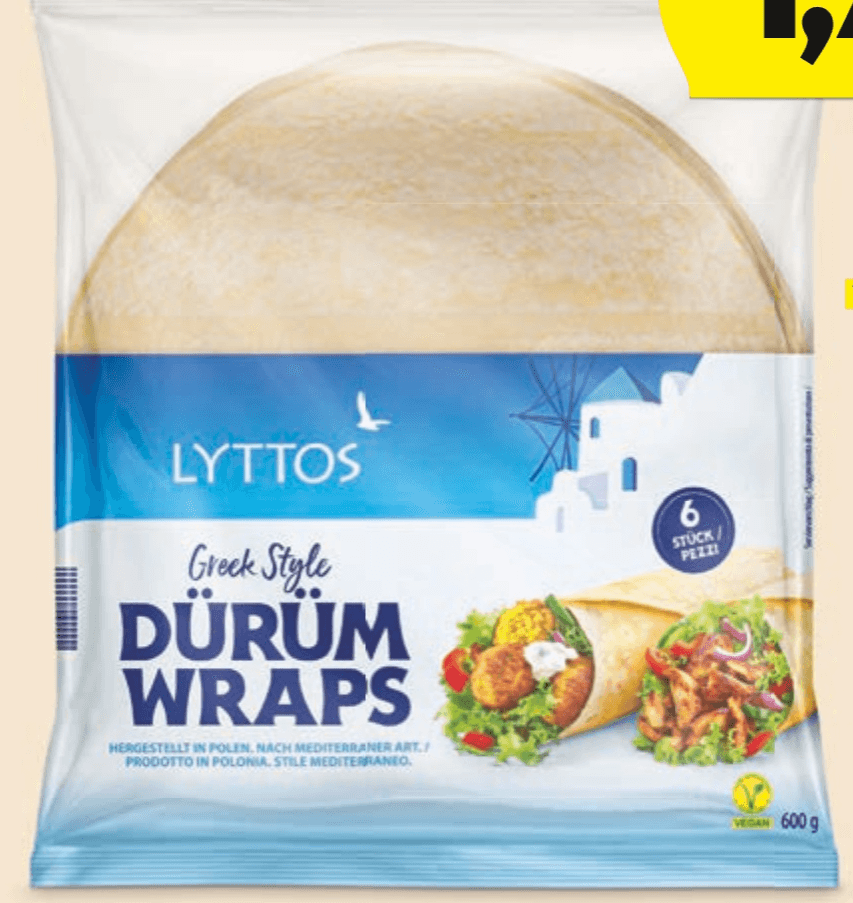 Lyttos pšenične durum tortilje 600 g Akcija v trgovini Hofer