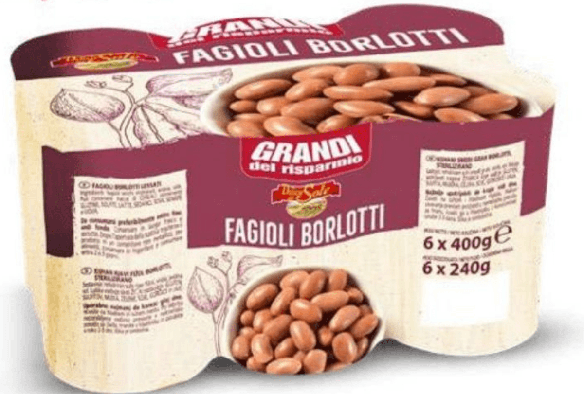 Grandi del risparmio Fižol Borlotti 6 x 400 g Akcija v trgovini Eurospin