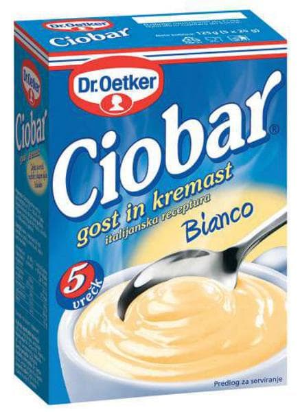 Vroča čokolada Ciobar Dr. Oetker 5 x 25 g Akcija v trgovini Spar