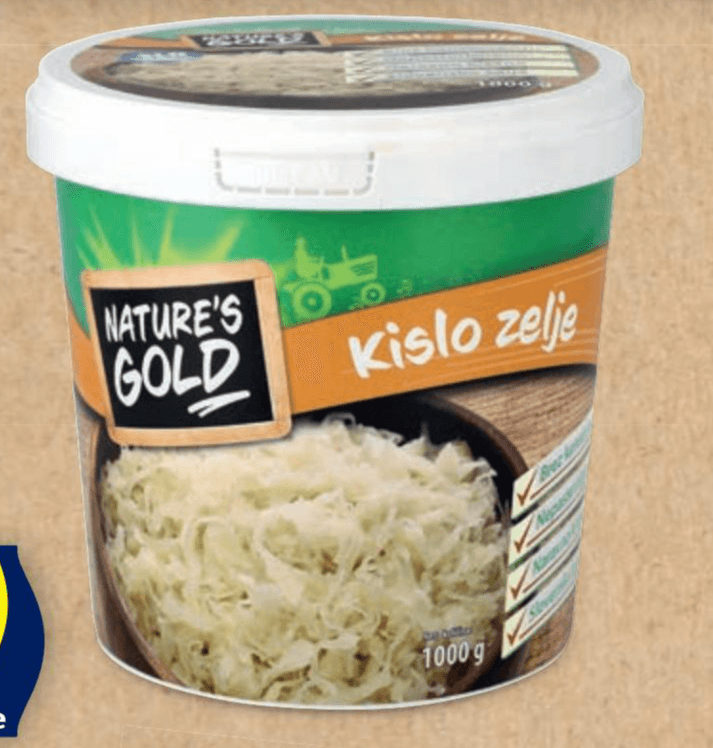 Nature's Gold kislo zelje v vedru 1 kg Akcija v trgovini Hofer