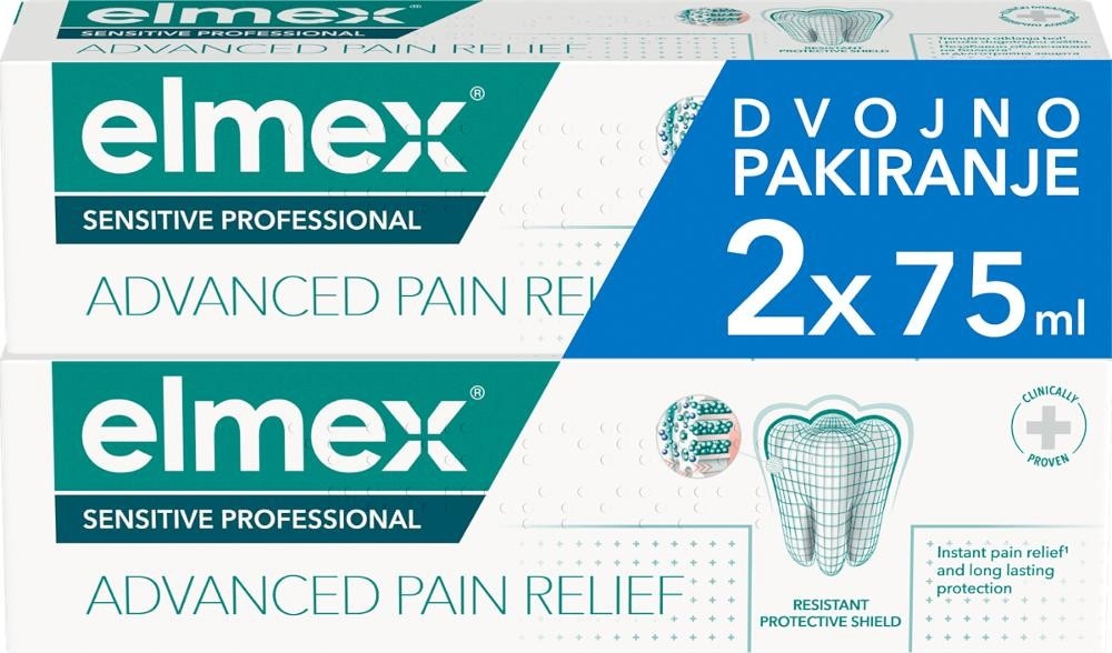 Elmex zobna pasta 2 x 75 ml Akcija v trgovini E.Leclerc