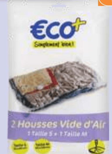 Vakuum vrečka za shranjevanje 2 kosa ECO+ - Akcija v trgovini E.Leclerc