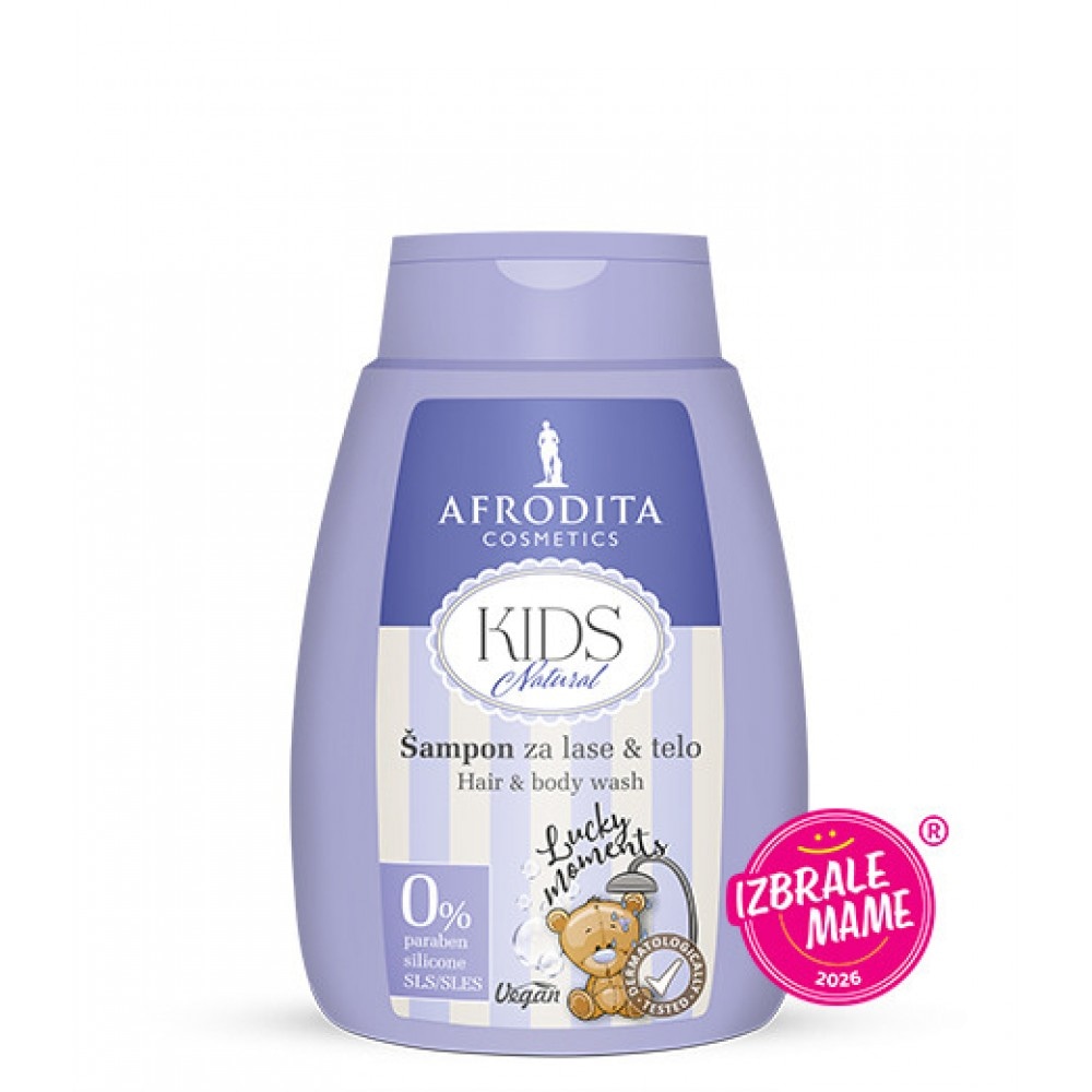 AFRODITA COSMETICS Kids Natural šampon za lase in telo 200 ml - Akcija v trgovini Dm
