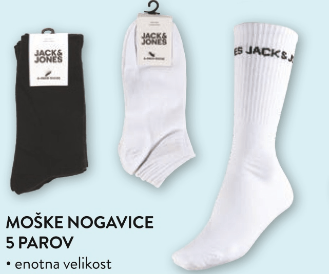 Moške nogavice 5 parov Jack & Jones - Akcija v trgovini Spar
