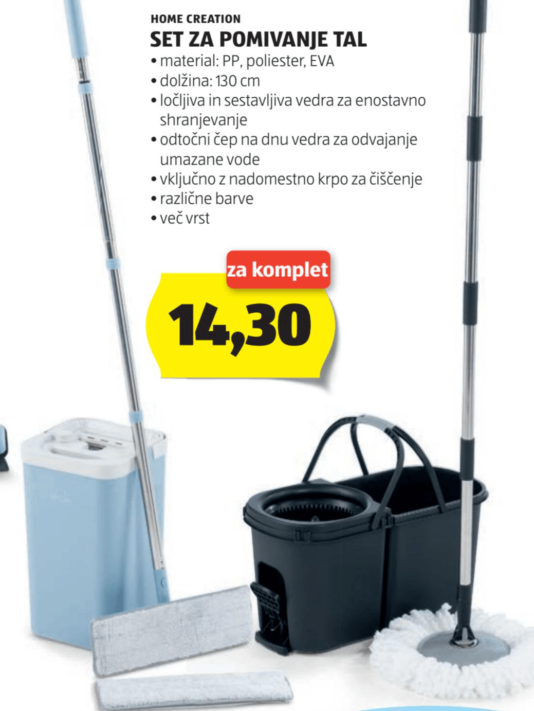 Set za pomivanje tal Home Creation - Akcija v trgovini Hofer