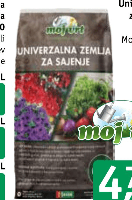 Univerzalna zemlja za sajenje Moj vrt 60 L Akcija v trgovini Jager