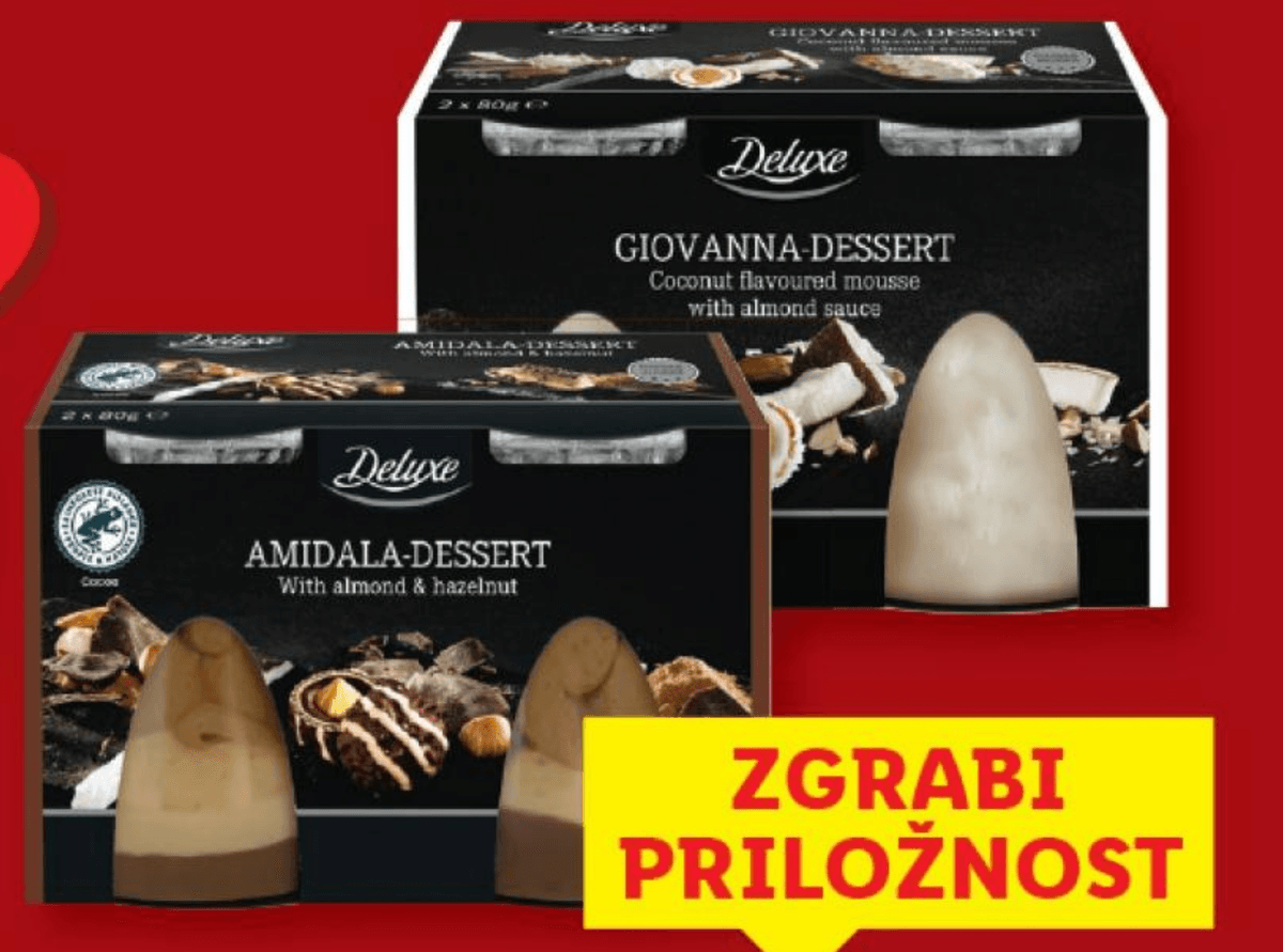 Deluxe Kremast desert 2 x 80 g - Akcija v trgovini Lidl