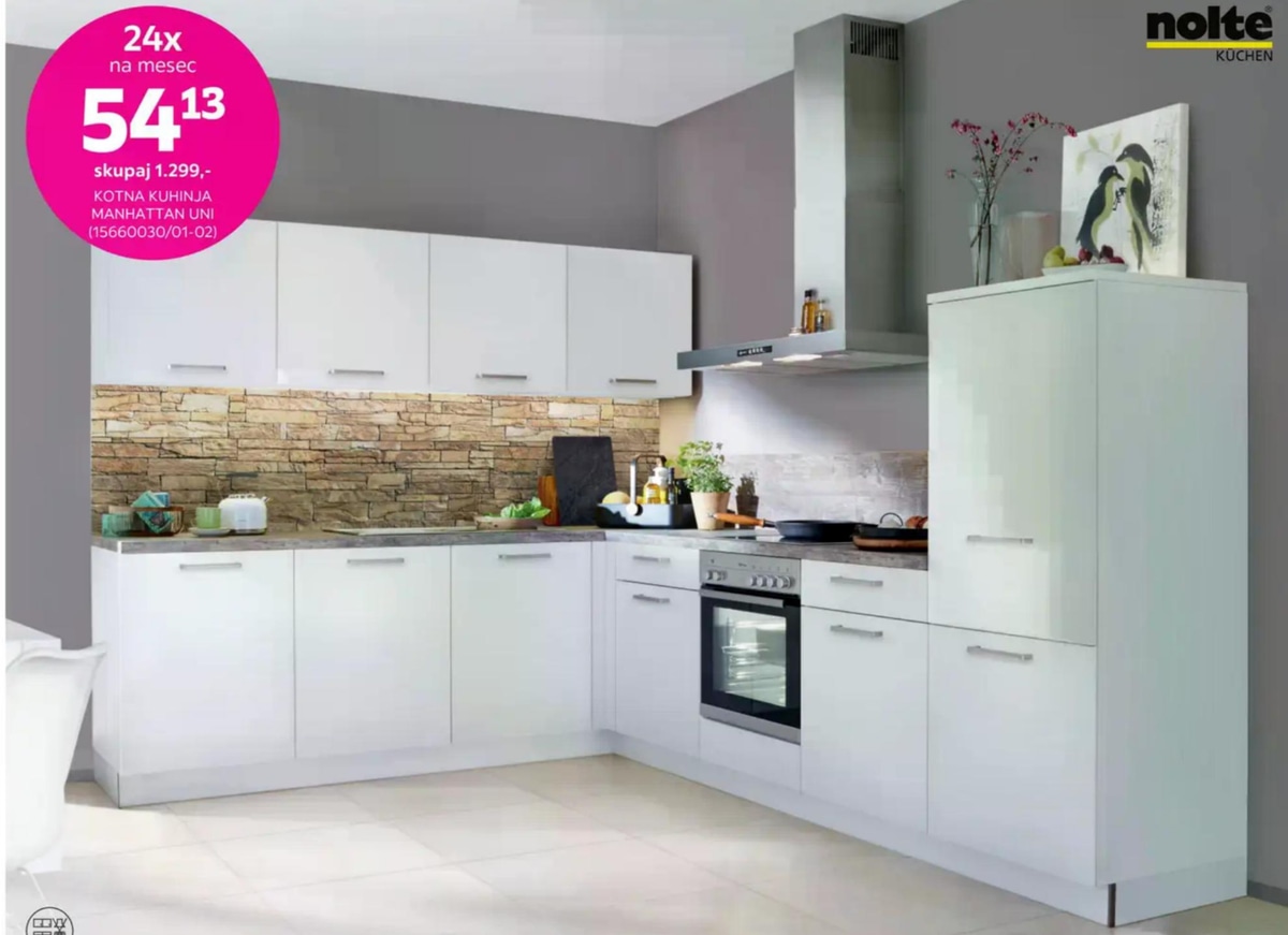 Kotna kuhinja Manhattan Uni nolte KÜCHEN - Akcija v trgovini Mömax