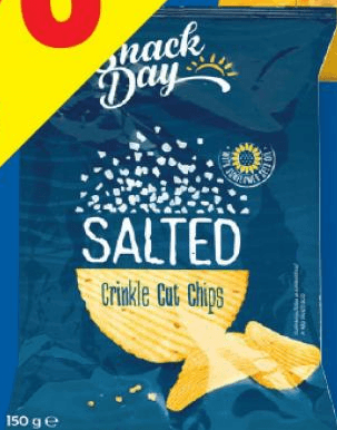 Snack Day Salted Crinkle Cut Chips 150 g - Akcija v trgovini Lidl