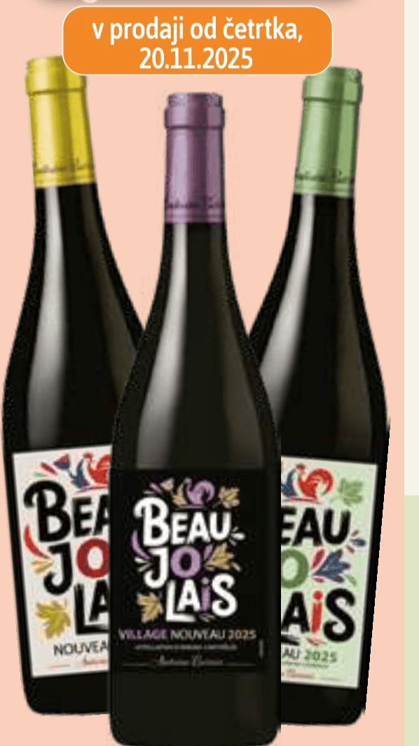 Beaujolais Nouveau 2025 Antoine Barrier 0,75 l Akcija v trgovini E.Leclerc
