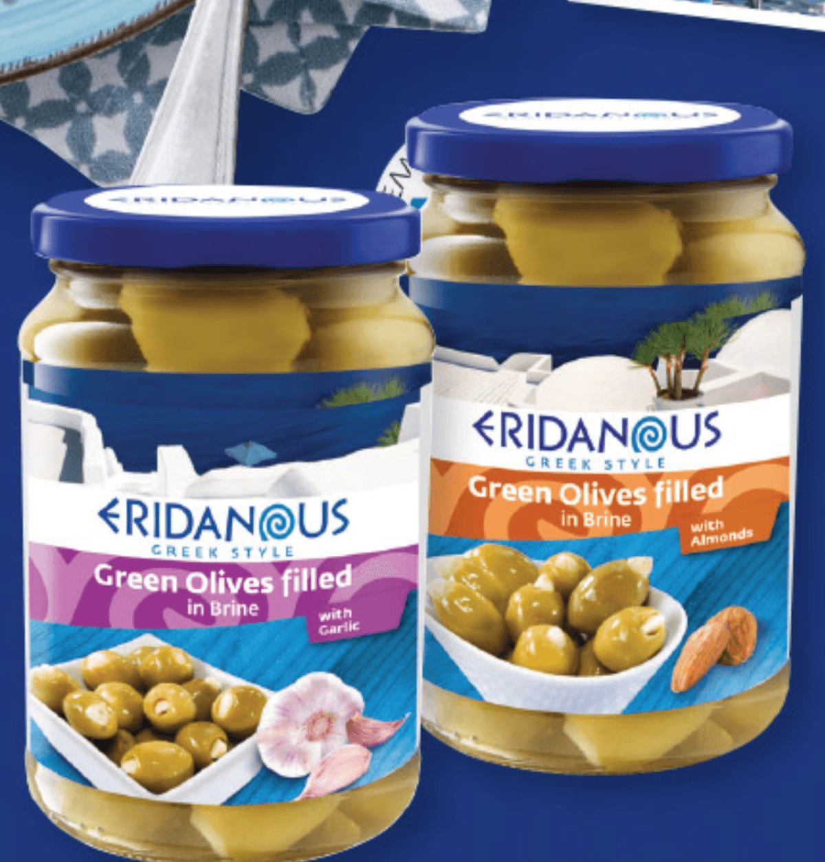 Eridanous polnjene olive z mandlji ali s česnom 370 ml Akcija v trgovini Lidl