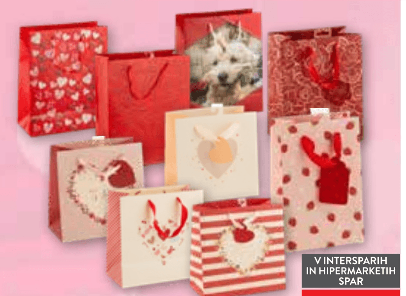 Darilne vrečke - Akcija v trgovini Spar