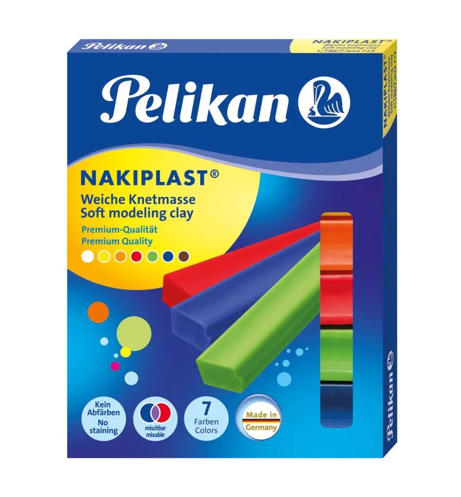 Pelikan plastelin za otroke Nakiplast 7 barv Akcija v trgovini Mueller