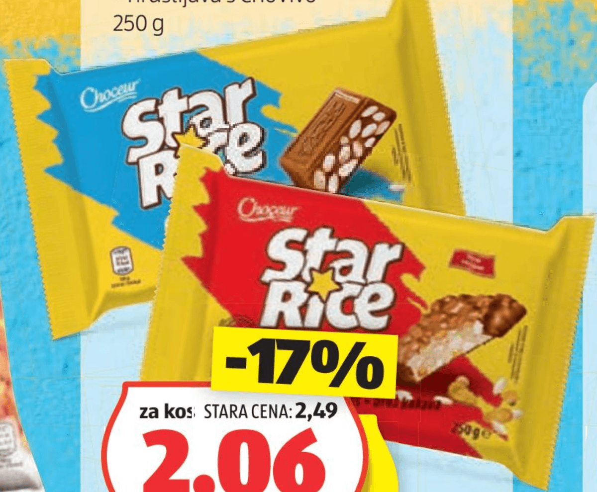 Choceur Čokolada z rižem 250 g Akcija v trgovini Hofer