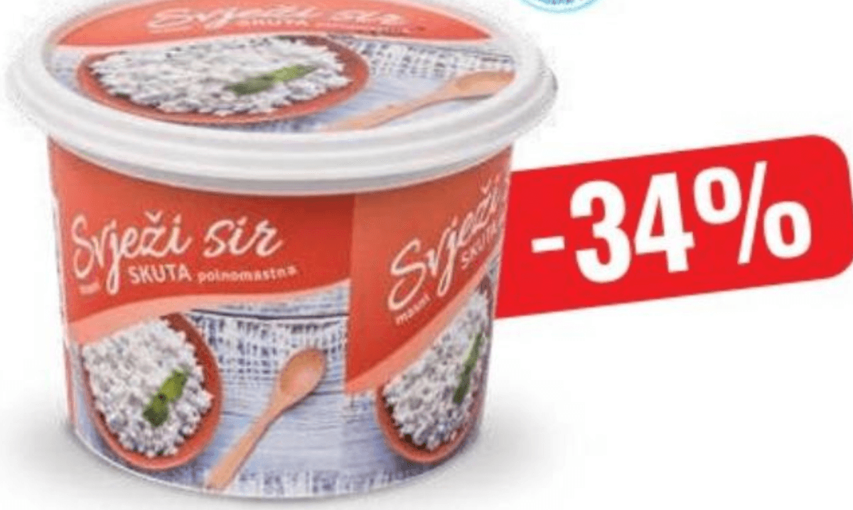 Skuta s 25% M.M. 500 g Sveži sir Akcija v trgovini Eurospin