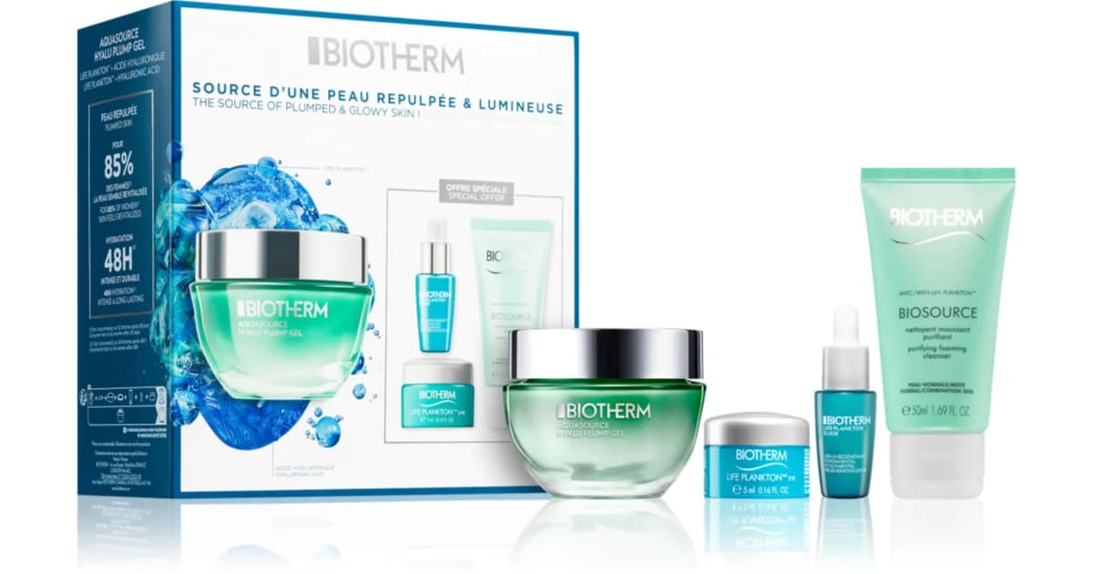 Biotherm Aquasource Hyalu Plump Gel Set Akcija v trgovini Kompas Shop
